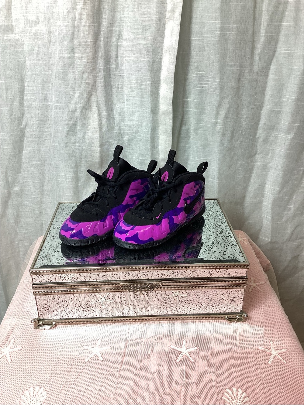 Nike Little Posite Pro-Hyper Violet- Toddler Sneakers; Size: 10C